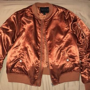 forever 21 copper bomber jacket